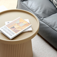 Vente en gros table basse moderne mobilier d'intérieur coloré tables rondes en plastique ordinaires