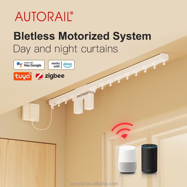 Autorail Factory Wholesale Curtain Track Tuya Wifi Zigbee Smart Automatic Curtain Robot