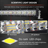 Le plus récent Système D'éclairage Automatique Offroad 4x4 Barra A MENÉ La Lumière 3 Rangées de Poutre de Tache D'inondation de 22 32 42 50 52 pouces LED Barre Lumineuse Pour Voiture Et Camion