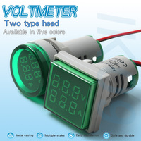 Hong Ye lampu indikator tampilan Digital LED, alat pengukur tegangan dan arus kecil untuk pengukuran arus dan tegangan 16-22ram plastik