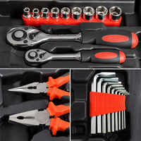 Ensemble d'outils modulaires de 82 pièces, kit d'outils de réparation, pinces, tournevis, clés hexagonales, ruban à mesurer, étui pour la maison et le garage