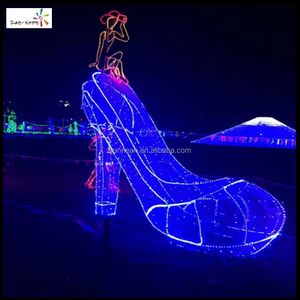 Outdoor holiday decor Light Christmas Festival high-heeled shoes high <b>heels</b> motif light for festival - Product Image 6