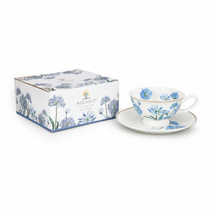 Juego de té para una taza de café delicada, Juego de platillos de té de taza Vintage europea, caja de regalo, juego de té de cerámica - Product Image 6