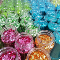 Paillettes Hexagonales Non Toxiques en Gros, Tailles Mixtes, Macaron Chunky pour Artisanat en Résine Époxy, Gobelets, Emballage Shaker de Noël 2oz