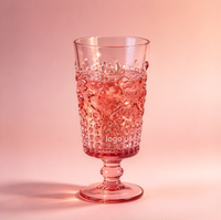 Nouvelle tasse à eau haute réutilisable à simple paroi, motif floral en relief, style rétro transfrontalier, pour bar, thé et thé au lait
