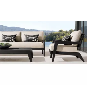 Furniture Outdoor Patio Furniture 4 Pieces Luxurious Durable Handcrafted Powder Coating Garden Sofa Aluminum