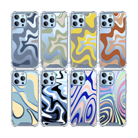 Casing Ponsel Keras Motif Ripple Mewah untuk iPhone 15 Pro Max Gaya Bisnis Anti Benturan dengan Material TPU PC 17 AIR 18