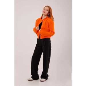 Chaqueta Bomber Naranja para Mujer con Botones Dorados, Suministro al por Mayor - Product Image 3