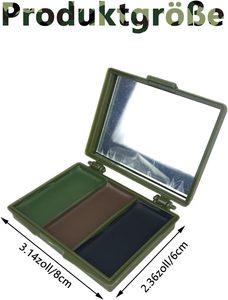 Peinture corporelle camouflage 3 couleurs (vert, marron, noir, chocolat) pour maquillage visage cosplay et chasse - Product Image 3