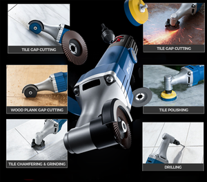 ओएम फाल्कन क्यू 6 कोण ग्राइंडर मिनी टाइल सीम कटर इलेक्ट्रिक 90 डिग्री दाएं कोण हाथ से हाथ से आयोजित कोहनी कोण ग्राइंडर - Product Image 5