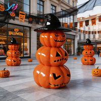 Sculpture de citrouille en résine de fibre de verre de luxe, décoration d'Halloween haut de gamme, écologique, durable, pour jardin extérieur, design personnalisé, grande taille