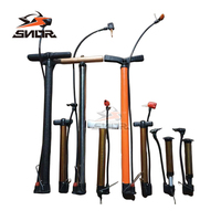 Pompe à air manuelle portable SNOR, corps en plastique court de 35 cm, gonfleur de pneus pour vélo, moto, ballon