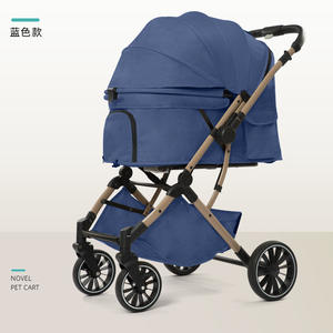 Carrito Plegable Ligero de Metal para Mascotas, de Una Mano, Bidireccional, para Perros Pequeños y Gatos, Plegable, Ajustable, para Viajes - Product Image 2