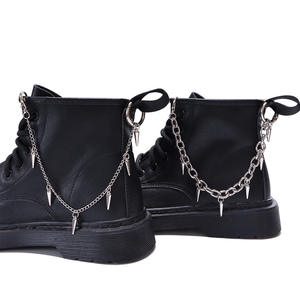 Studded Spike <b>Chain</b> Shoe <b>Chain</b> For <b>Boots</b> Unisex Zinc Alloy Casual Fashion Accessory - Product Image 3