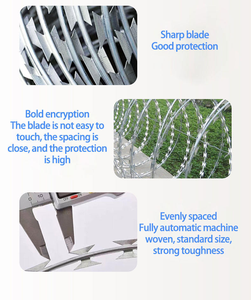 Alambre de Acero Inoxidable de Diseño Moderno, Alambre de Púas en Espiral, Bobina de Alambre de Púas Tipo Concertina, Duradero, Anticorrosión, Marca Prison Fence - Product Image 4