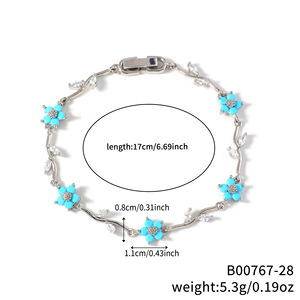 Pulsera Artesanal de Plata con Circonitas Cúbicas Multicolor, Inspirada en la Naturaleza, Hipoalergénica y Resistente al Deslustre - Product Image 2