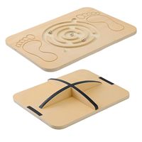 Planche d'équilibre en bois avec jeu de balle labyrinthe, en contreplaqué de bouleau artisanal, gravée CNC, jouet d'équilibre en bois, cadeau