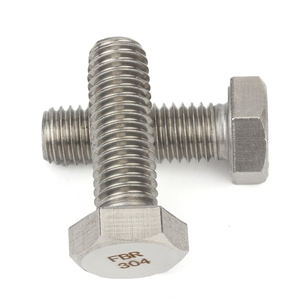 ברגים ואומים משושים מפלדת אל-חלד 304 A2-70, תקן DIN 933, עמידים בפני חלודה, הברגה מלאה. - Product Image 1