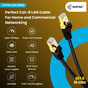 Câble Ethernet GigE industriel CAT 8 avec connecteurs RJ-45 pour le transfert de données réseau à haute vitesse dans les systèmes d'automatisation industrielle - Product Image 4