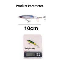 Leurre de pêche imprimé en plastique rigide, imitation de poisson, pour eau salée et eau douce, pêche à la carpe en lac, rivière, ruisseau, surface, trolling, avec hélice