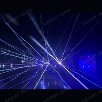 Projecteur de lumière laser Dmx d'animation polychrome 5w Rgb pour scène de boîte de nuit