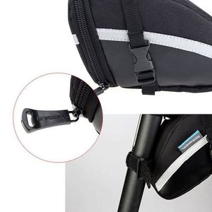BSCI Factory Waterproof Bike Bag <b>Back</b> Seat Pouch Cycling PU Saddle Bag Tools Pocket <b>Pack</b> with Reflective Stripes - Product Image 5