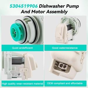 Pompe et moteur pour lave-vaisselle Westinghouse 5304519906 110-120 V, pompe de vidange électrique pour usage domestique - Product Image 3