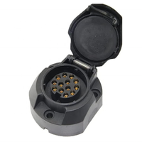 Prise de remorque Euro en plastique OEM 12V 13+1P avec interrupteur de coupure pour feux de brouillard