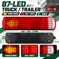 Feu arrière combiné HSSH 24V 87 LED pour camion lourd HOWO, en plastique, avec fonctions d'arrêt et de clignotement