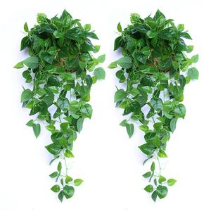 พืชประดิษฐ์ใบไอวี่สีเขียว สำหรับตกแต่งรั้ว กำแพง งานแต่งงาน ตกแต่งบ้าน ใบพลาสติกแขวน - Product Image 3