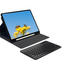 Casing Keyboard Kulit Nirkabel Lepas Pasang untuk Samsung Galaxy Tab S8 Plus S7 FE S7 Plus 12.4 inci