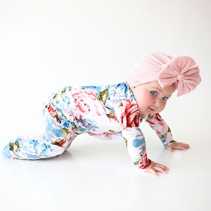 Jambear Combinaison de nuit pour bébé et tout-petit en bambou, à fermeture éclair, avec volants et fermeture aux pieds - Product Image 2