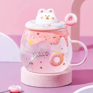 Taza de Vidrio de Borosilicato de Diseño Único y Adorable, Taza de Vidrio de Pared Simple con Forma de Gato - Product Image 2