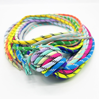 1000 couleurs en stock 5MM rond Polyester tresse lacet coloré moucheté vêtement pantalon cordon de serrage