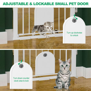 Avec animal de compagnie Barrière de porte pour enfants Fermeture automatique Barrière en métal avec chat Porte pour <span class=keywords><strong>chien</strong></span> Barrière de sécurité pour bébé Barrière de porte d'escalier - Product Image 5