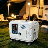 Groupes électrogènes diesel super silencieux 5kva 6kva 7.5kva 9kva 10kva 12kva 50/60hz, générateur diesel portable, groupe électrogène de secours domestique