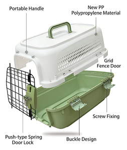 Caja de Transporte Portátil para Mascotas de Plástico PP, con Ventana, para Perros o Gatos, Jaula Transportadora Grande para Mascotas, en Venta - Product Image 2