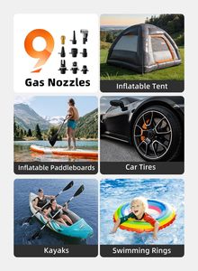 Bomba de 50 PSI Portátil, Recargable, con Apagado Automático y Desinflado para Tablas de Paddle/SUP, Neumáticos de Coche, Embarcaciones Inflables y Kayaks de Alta Capacidad - Product Image 1