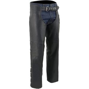Chaps de moto 2025 en cuir noir de qualité supérieure pour hommes ML1115 avec poche à monnaie avant - Product Image 5