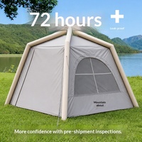 Tente de camping gonflable automatique 220 x 220 x 180 cm, imperméable, en Oxford, pliable, pour trois saisons, auvent extérieur
