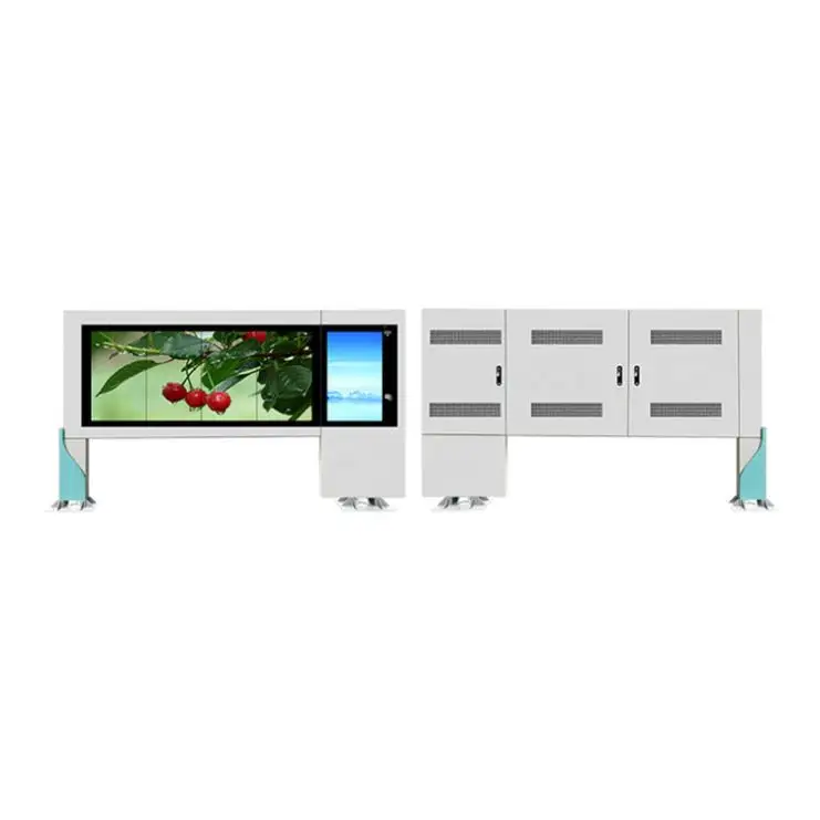 Papan Iklan Digital Pemasangan Pada Dinding, LCD Tampilan Video Pemutar Video HD 5*55 Inci Layar Penyambungan DID LCD Dinding Video