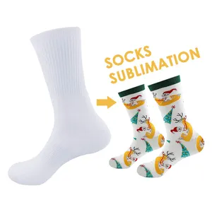 Polyester baskı süblimasyon çoraplar özel boş logo çorap çorap