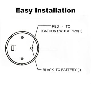 DC12V 2 Inch 52mm <strong>Blue</strong> Digital LED Voltage <strong>Gauge</strong> Kit with Piston for Marine Cars &amp; Trucks Automotive Use - Product Image 5