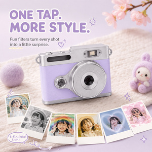 Appareil photo numérique OEM 2K mini pour enfants, 12MP, avec flash LED, appareil photo de poche pour enfants, fabricant de jouets - Product Image 2