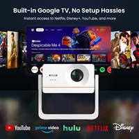 Proyector de Video Inteligente Certificado por Google-TV, Full HD 1080P 4K, para Juegos, Reuniones, Películas, Proyector Wifi para Teléfono, Tableta y Juegos 5G
