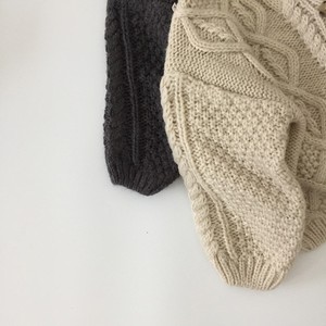 Children <strong>Clothing</strong> Baby Girls <strong>Boys</strong> Winter Spring Cotton Cardigan Solid Color Thick Coat Ins Style Kids Cable Knit Sweater - Product Image 5