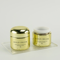 Pot de crème en verre opale à revêtement métallique Offre Spéciale 50g pour emballage de soins de la peau cosmétique de luxe haut de gamme