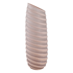 Vaso decorativo in vetro intagliato per composizioni floreali da appoggio, per soggiorno, camera da letto, ufficio. - Product Image 3