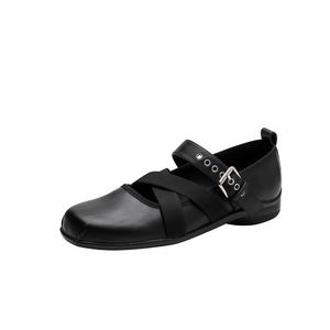 Ballerines gothiques <span class=keywords><strong>en</strong></span> <span class=keywords><strong>cuir</strong></span> verni véritable argenté pour femmes, <span class=keywords><strong>sandales</strong></span> à lacets avec nœud pour femmes - Product Image 5