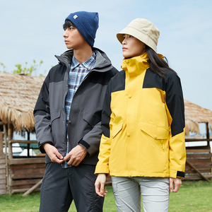 2 en 1 impermeable esquí senderismo ropa a prueba de viento personalizado rompevientos abrigos de invierno chaquetas impermeables para hombres - Product Image 6
